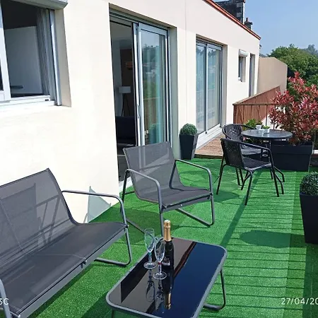 Apartmán T2 - Terrasse Avec Vue Imprenable - Secteur Gare *